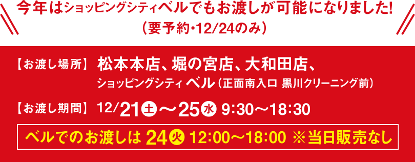 クリスマスケーキ引き渡しマップ